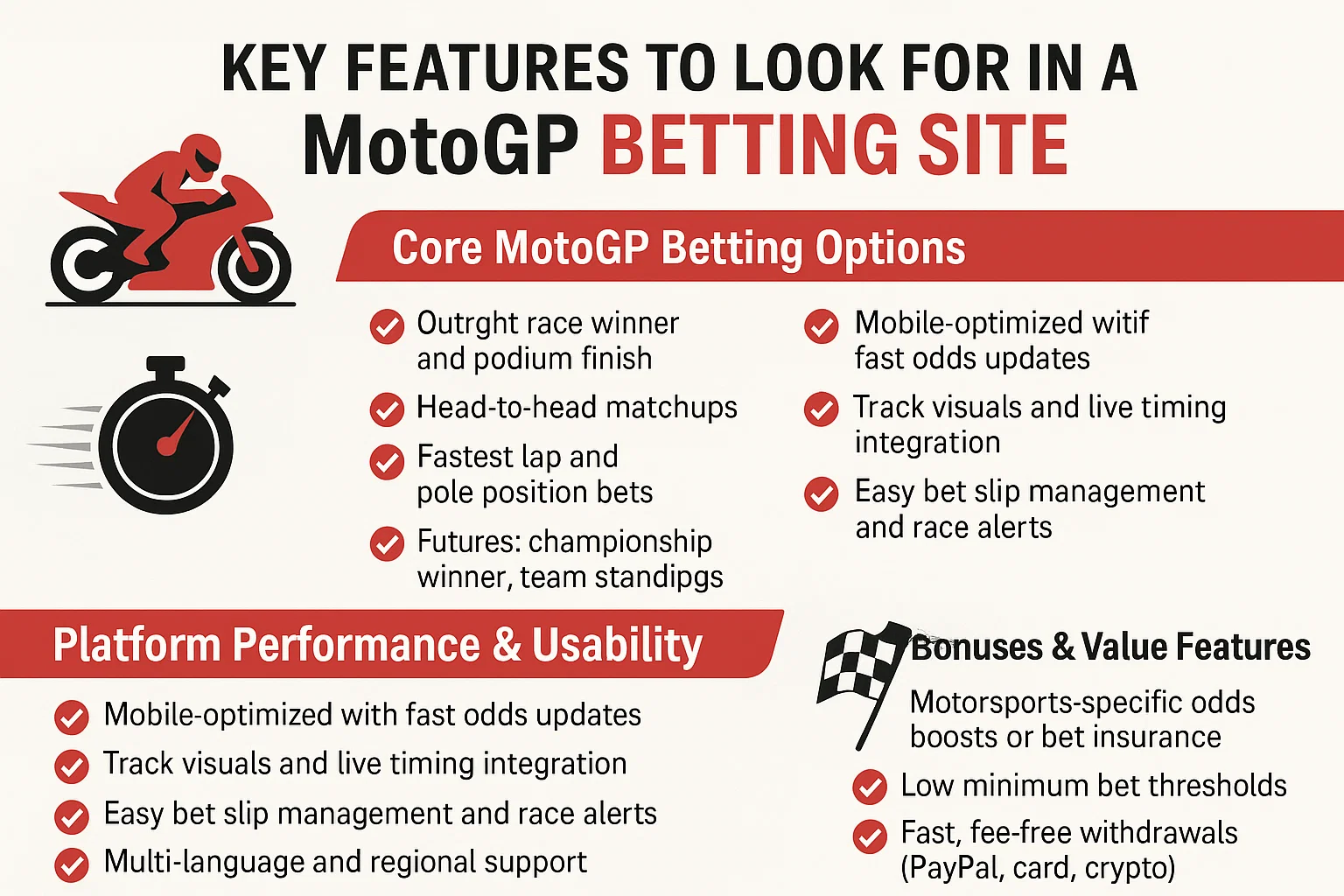 Key Features to Look for in a MotoGP Betting Site